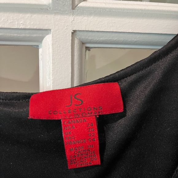 size 24 JS Collections women black ribbed tank top 2XL - Picture 3 of 3